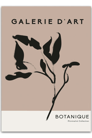 Galerie D'Art Botanique plakaten kombinerer moderne og abstrakte elementer med botaniske motiver
