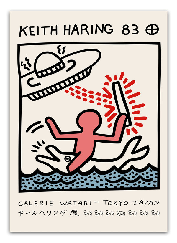 Galerie Watari - Keith Haring Plakat  | Japanske plakater