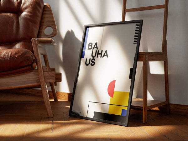 Bauhaus Geometri Plakaten forener stilrene geometriske former med minimalistisk design.