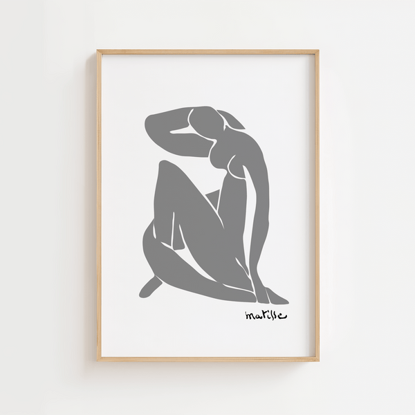 Grey Blue Madame Matisse Plakat