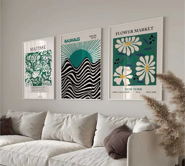 Plakat Bauhaus Sunset Grøn