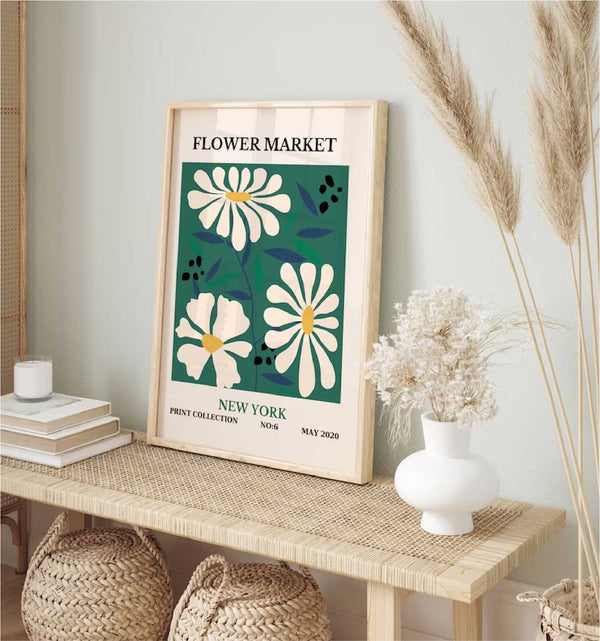 Matisse Plakat | "Grøn Flowermarket New York" poster 