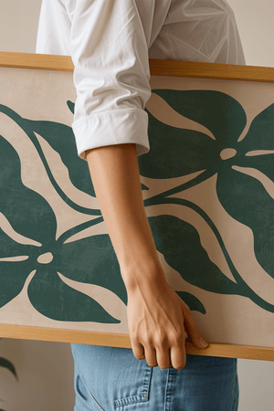 Grøn Gren Plakat | Enkel & Moderne Plakat med Naturmotiv

