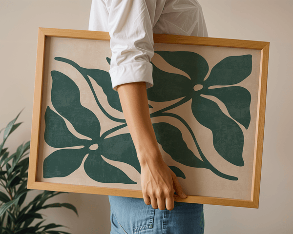 Grøn Gren Plakat | Enkel & Moderne Plakat med Naturmotiv

