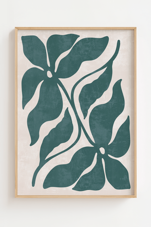 Grøn Gren Plakat | Enkel & Moderne Plakat med Naturmotiv

