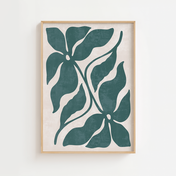 Grøn Gren Plakat | Enkel & Moderne Plakat med Naturmotiv

