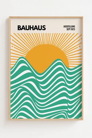 Gul Bauhaus Sunset Plakat