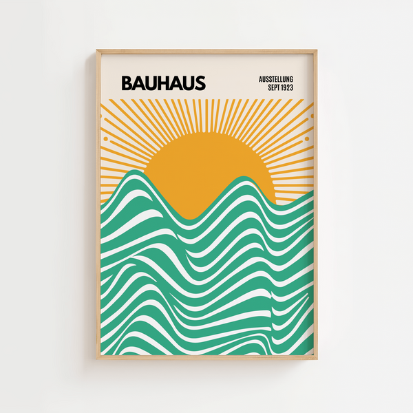 Gul Bauhaus Sunset Plakat