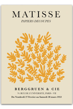 Gul Papiers Decoupes Plakat