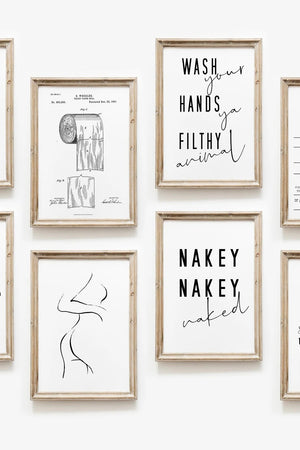 Hello Sweet Cheeks plakat – Sjov plakat til badeværelset