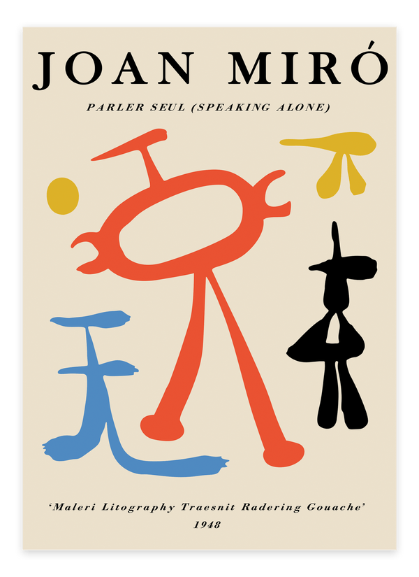 Joan Miro Speaking Alone Plakat