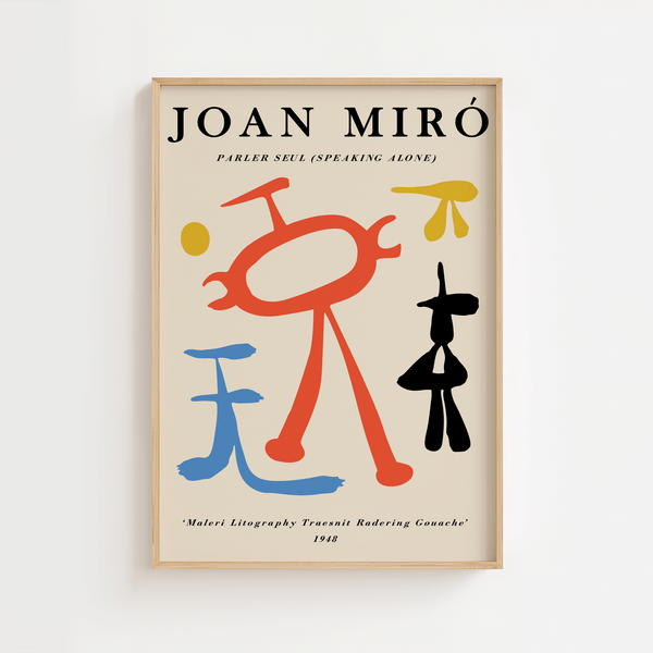 Joan Miro Speaking Alone Plakat