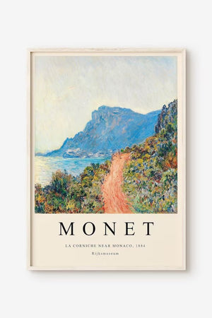 La Corniche Near Monaco - Claude Monet Plakat