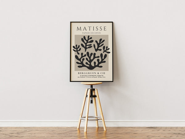 La Fleur Black - Matisse Plakat | Elegant & Tidløs Kunst