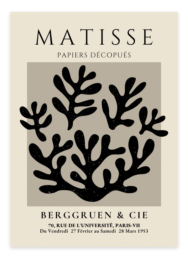 La Fleur Black - Matisse Plakat | Elegant & Tidløs Kunst