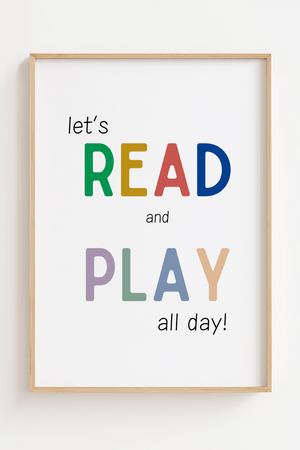 Lets Read And Play All Day Plakat