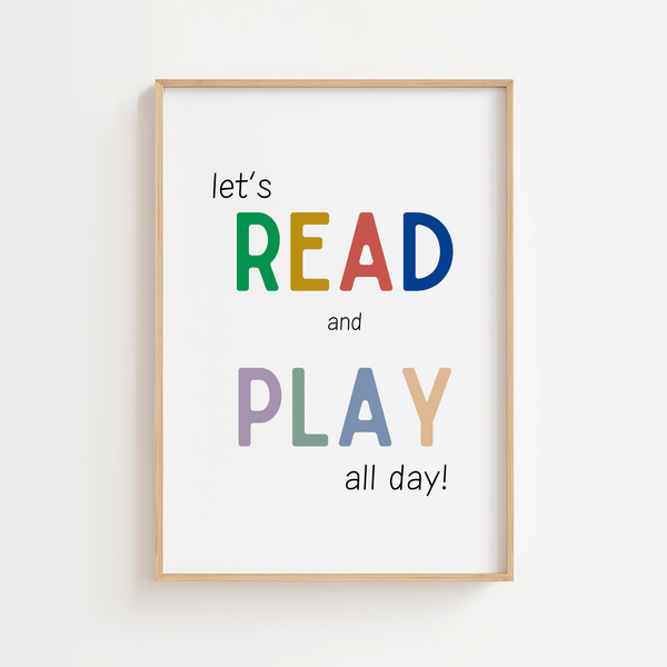 Lets Read And Play All Day Plakat
