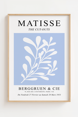 Lyseblå Flower – Matisse Plakat
