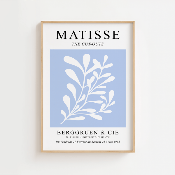 Lyseblå Flower – Matisse Plakat
