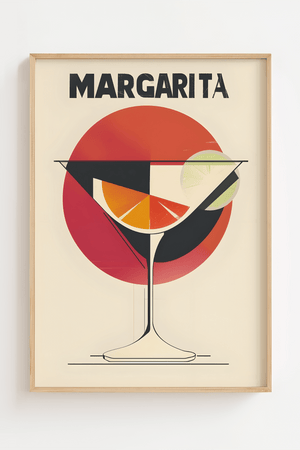 Retro Margarita Plakat – Farverigt Cocktaildesign

