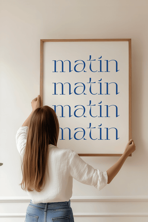 Matin Matin Plakat | Poetisk Plakat med Fransk Morgenstemning