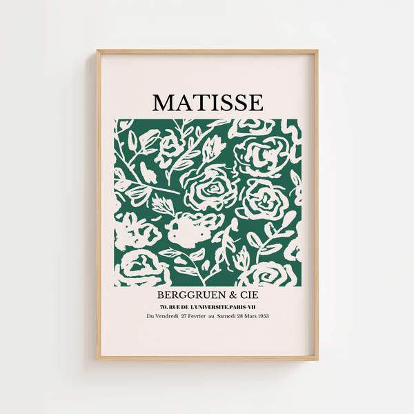 Matisse Grøn Rose Plakat