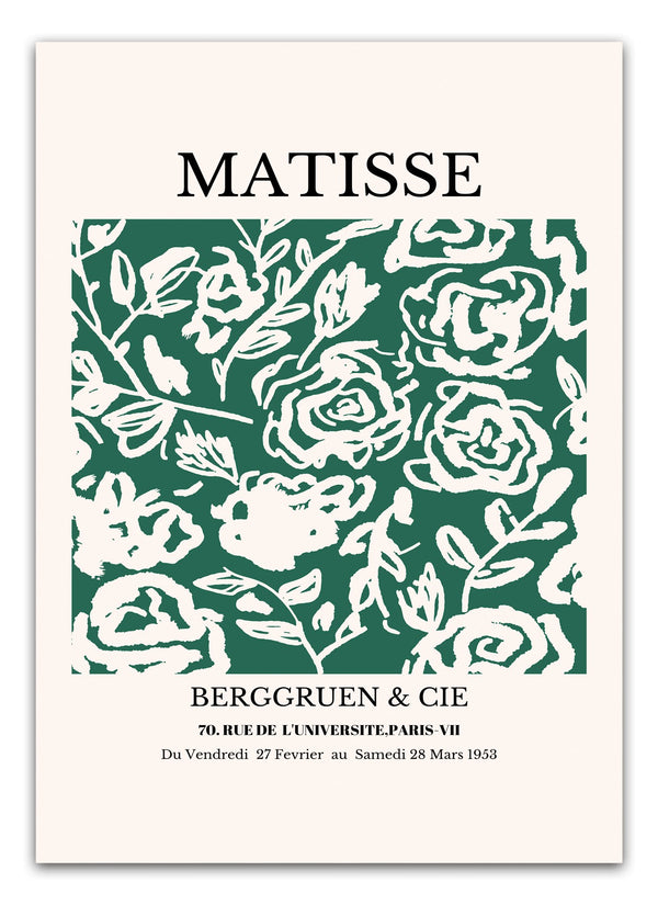 Matisse Grøn Rose Plakat