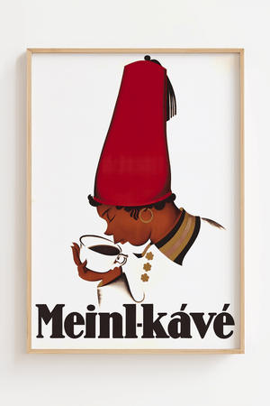 Vintage plakat med ikonisk Meinl-kávé reklame. Perfekt til kaffeelskere og retro-indretning. Fås i flere størrelser – fra kun 99,-

