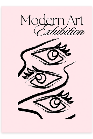 Modern Art Exhibition - Pink Plakat
