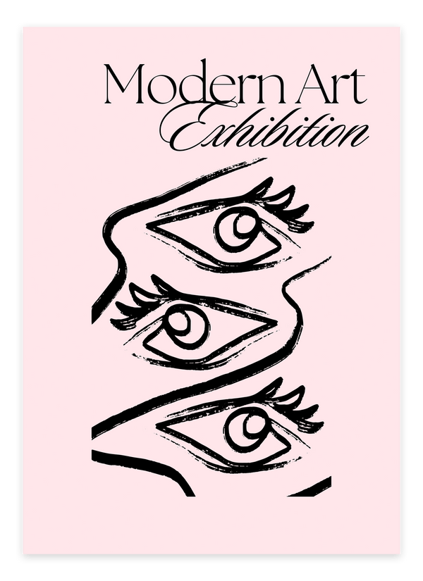 Modern Art Exhibition - Pink Plakat