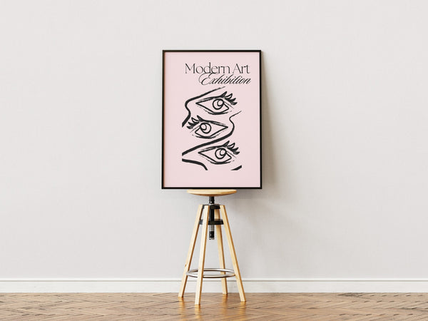 Modern Art Exhibition - Pink Plakat