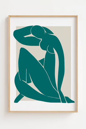 Mørkegrøn Madame Plakat