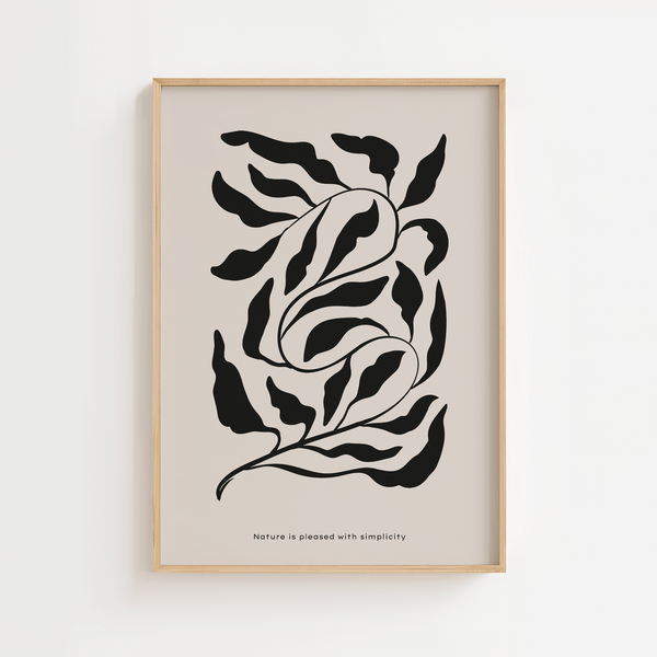 Nature Is Pleased With Simplicity Plakat