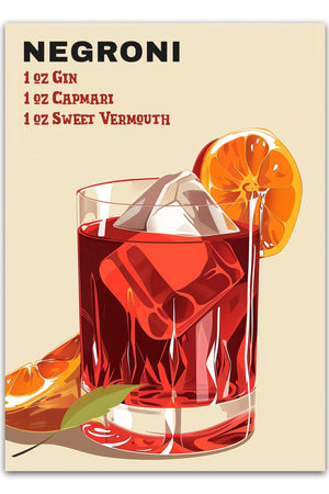 Negroni Ingredients Ellens ShopOplev dybden af en klassisk Negroni med vores plakat 'Negroni Ingredients' fra vores Cocktails/Drinks kollektion. Udforsk de unikke smagsnuancer af gin, Campari og vermouth, fanget i en kunstnerisk sammensætning. Tilføj et strejf af cock