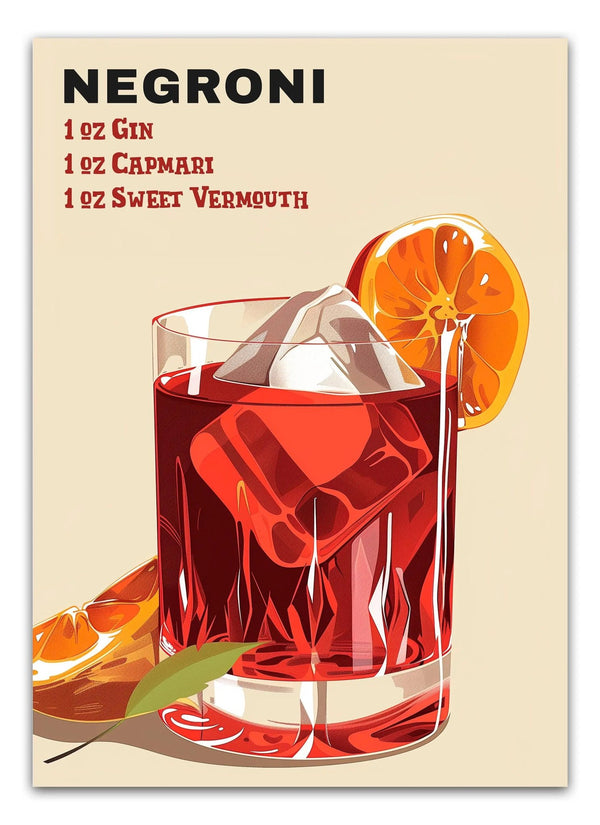 Negroni Ingredients Ellens ShopOplev dybden af en klassisk Negroni med vores plakat 'Negroni Ingredients' fra vores Cocktails/Drinks kollektion. Udforsk de unikke smagsnuancer af gin, Campari og vermouth, fanget i en kunstnerisk sammensætning. Tilføj et strejf af cock