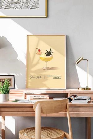 Cocktail pina colada Drinks plakat