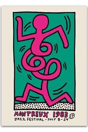 Pink Twirl - Keith Haring Plakat