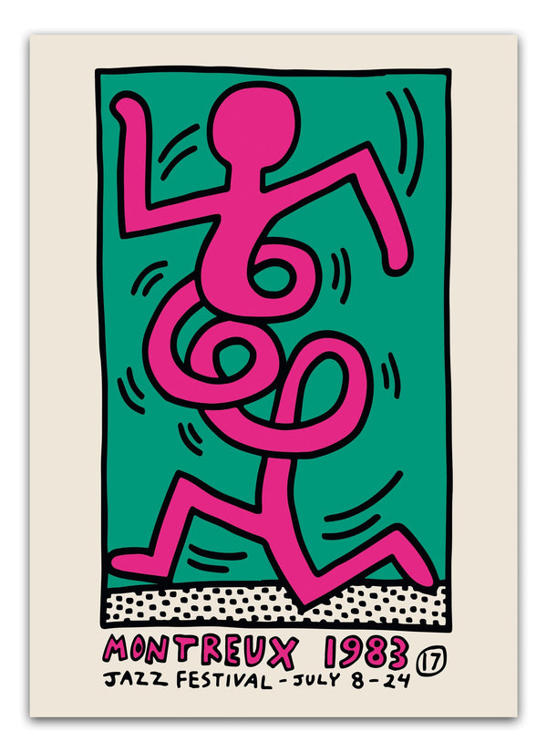 Pink Twirl - Keith Haring Plakat