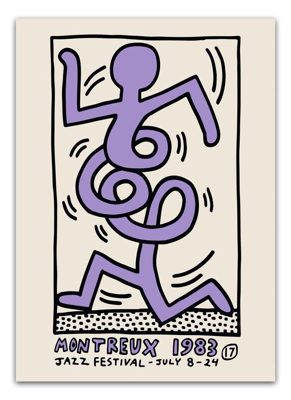 Lila Wirbel - Keith Haring Poster