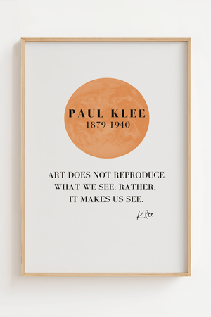 Quote Paul Klee Plakat