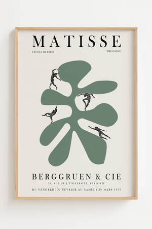 Samedi 28 Mars – Matisse Plakat | Grøn Moderne Kunstplakat


