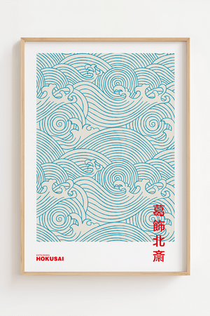 Silent Dance of Waves – Hokusai Plakat