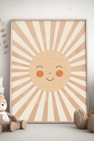 Smiling Sun - Børneplakat | Solrig & Hyggelig Vægkunst