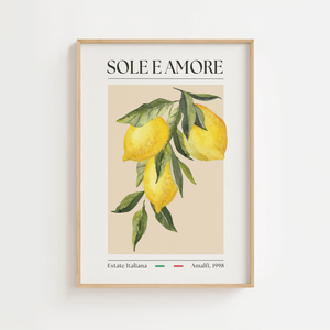 Sole e Amore – Italiensk Citronplakat