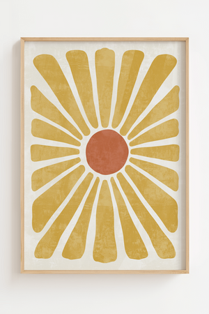 Sommer Blomst Plakat | Moderne Plakat med Organisk Blomst
