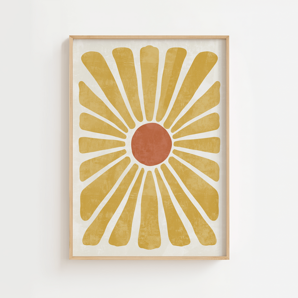 Sommer Blomst Plakat | Moderne Plakat med Organisk Blomst
