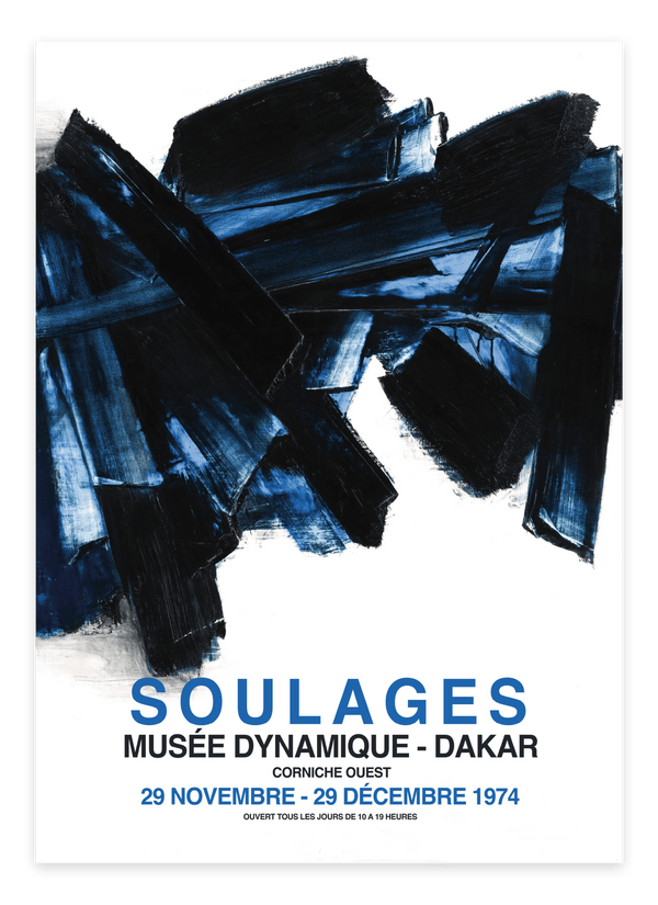 Abstrakt Plakat | "Soulages Midnight" Poster - Køb plakater 