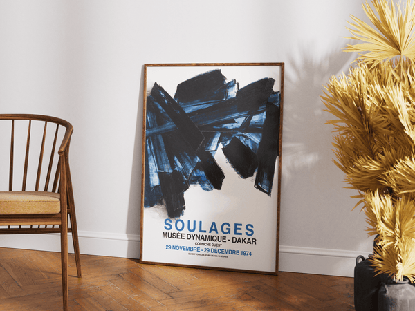 Abstrakt Plakat | "Soulages Midnight" Poster - Køb plakater 