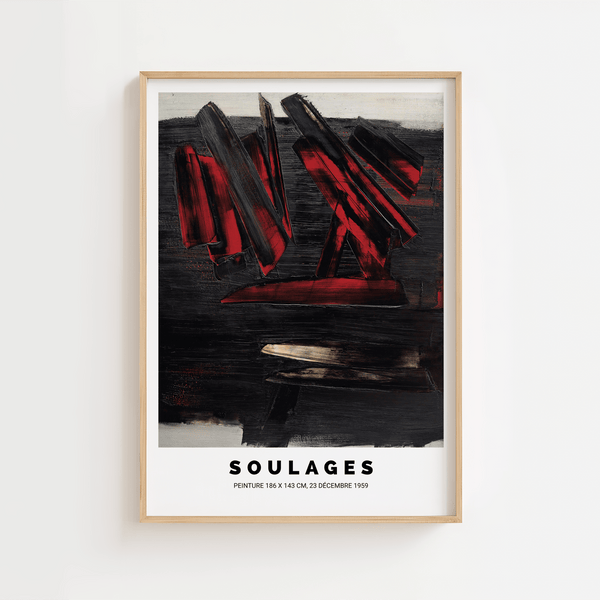 Red hour Soulages Peinture 186