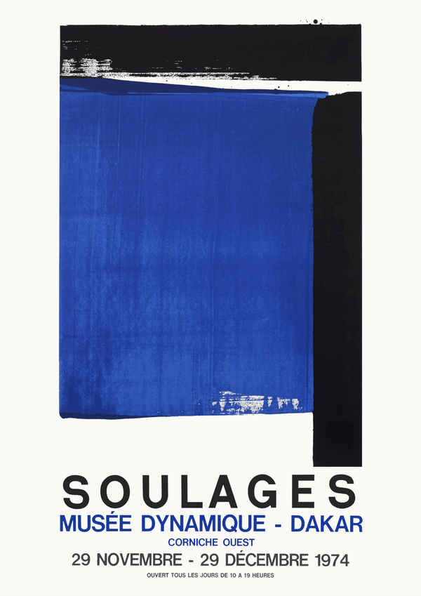 Soulages Wasserplakat 